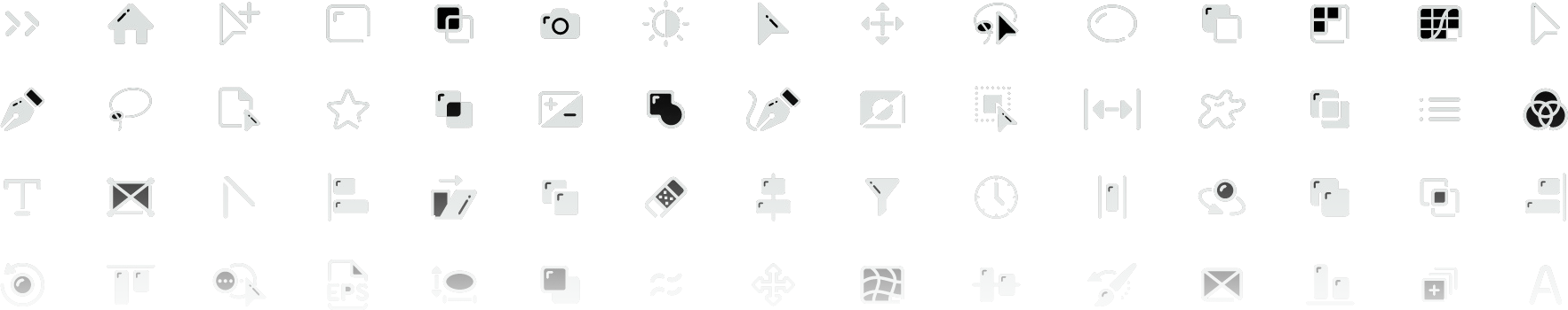 Free icon set preview - 300+ design icons included with newsletter subscription